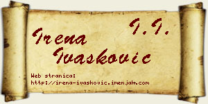 Irena Ivašković vizit kartica